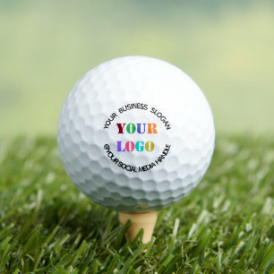 Custom Company Logo and Text Business Golf Balls