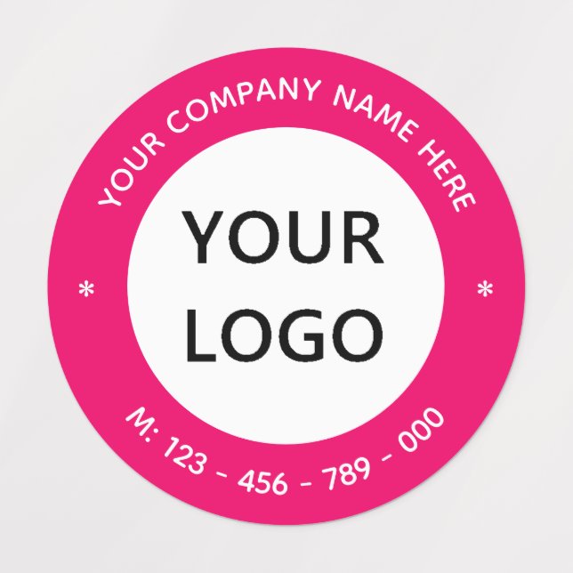 Custom Company Logo and Text Business Labels (Design 1)