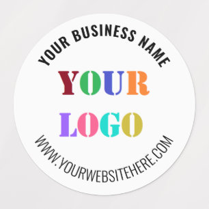 Custom Company Logo and Text Business Labels