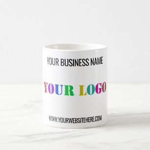 Custom Company Logo and Text Business Mug