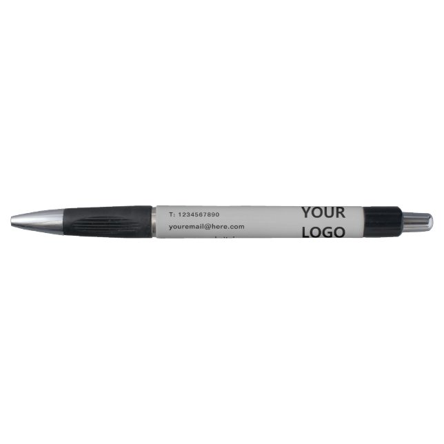 Custom Company Logo and Text Business Pen Template (Front)