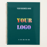 Custom Company Logo and Text Business Planner<br><div class="desc">Custom Colours and Fonts - Design Your Own Planners with Custom Logo and Text Promotional Business Personalised Planner Gift - Add Your Logo - Image - Photo or QR Code / Business Name - Company / Contact Information - E-mail or Website / Phone - Resize and move or remove and...</div>