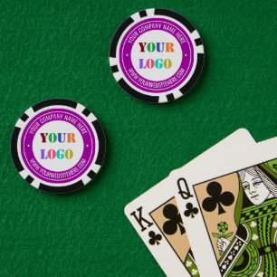 Custom Company Logo and Text Business Poker Chips
