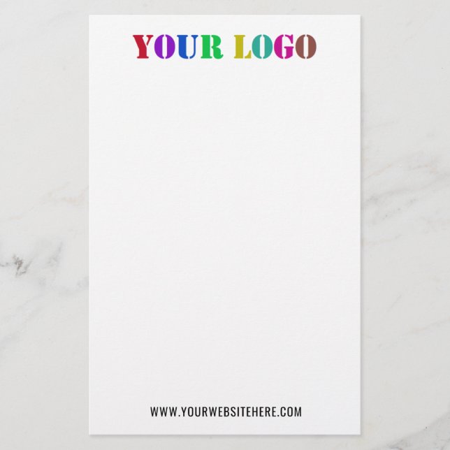 Custom Company Logo and Text Business Stationery (Front)
