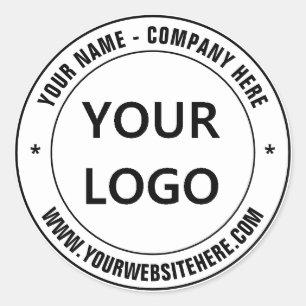 Custom Company Logo and Text Business Sticker