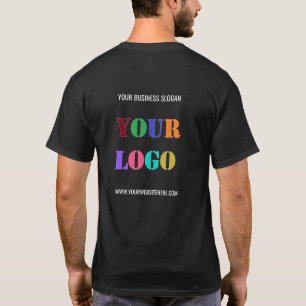 Custom Company Logo and Text Business T-Shirt