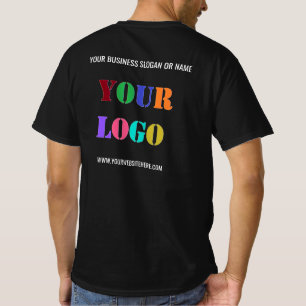 Custom Company Logo and Text Business T-Shirt Gift