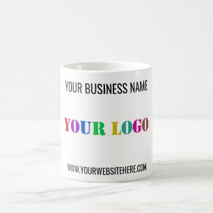 Custom Company Logo and Text Coffee Mug Example