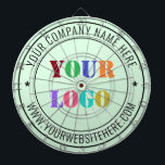 Custom Company Logo and Text Dart Board Gift<br><div class="desc">Custom Colours and Font - Your Business Logo Company Stamp - Personalised Website - Text Promotional Professional Customisable Stamp Gift - Add Your Logo - Image / Name - Company / Website - Information - Resize and move or remove and add elements / text with customisation tool. Choose / add...</div>