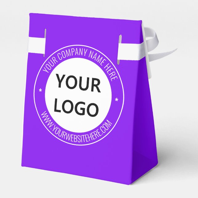 Custom Company Logo and Text Favour Boxes Template (Back Side)