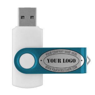 Custom Company Logo and Text Flash Drive Template