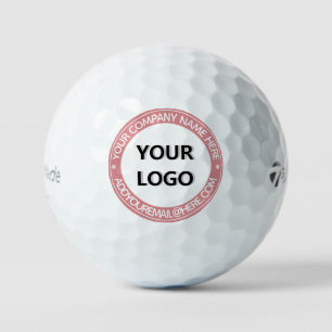 Custom Company Logo and Text Golf Balls Template