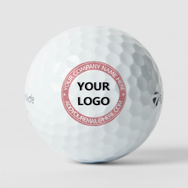 Custom Company Logo and Text Golf Balls Template (Front)