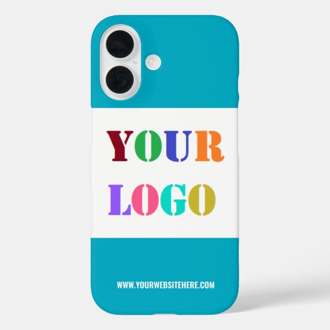 Custom Company Logo and Text iPhone Case Template (Back)