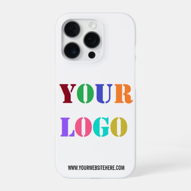 Custom Company Logo and Text iPhone Case Template (Back)