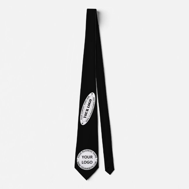 Custom Company Logo and Text Neck Tie Example (Front)