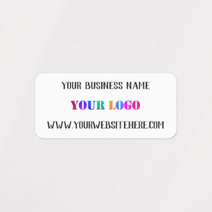 Custom Company Logo and Text Personalised Labels
