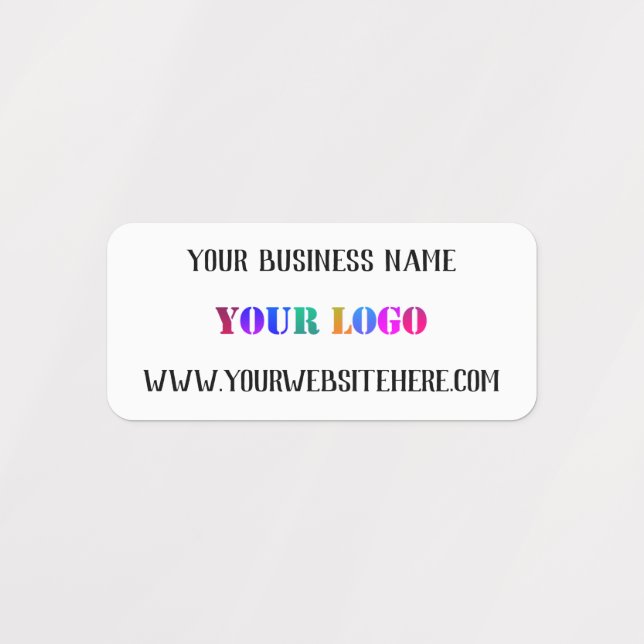 Custom Company Logo and Text Personalised Labels (Design 1)