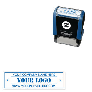 Custom Company Logo and Text Personalised Stamp