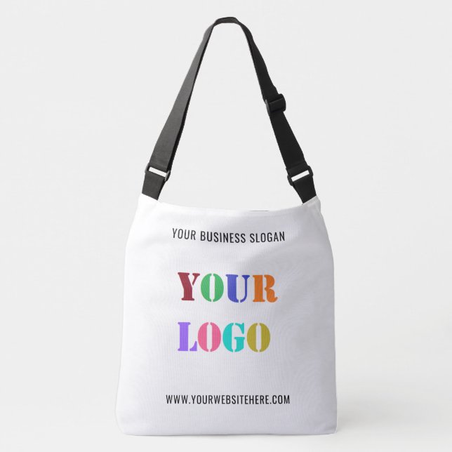 Custom Company Logo and Text Promotional Business Crossbody Bag (Front)