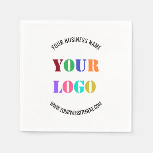 Custom Company Logo and Text Promotional Napkins