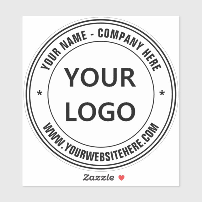 Custom Company Logo and Text Promotional Sticker (Sheet)