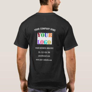 Custom Company Logo and Text Promotional T-Shirt
