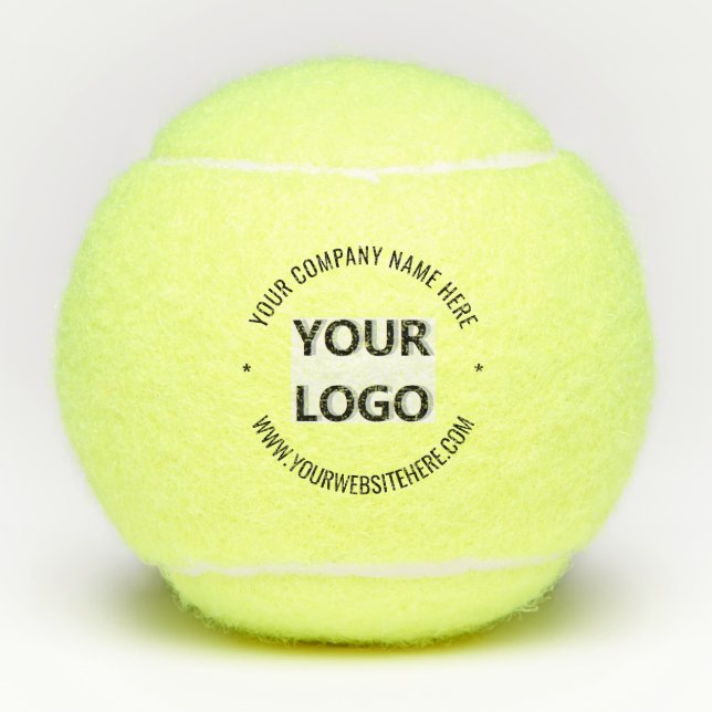 Custom Company Logo and Text Stamp Tennis Balls (Front)