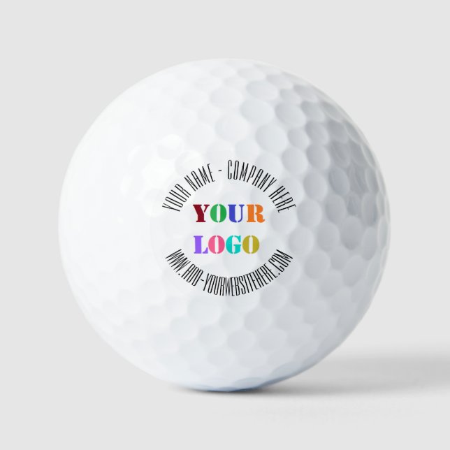 Custom Company Logo and Text Stamps Golf Balls (Front)