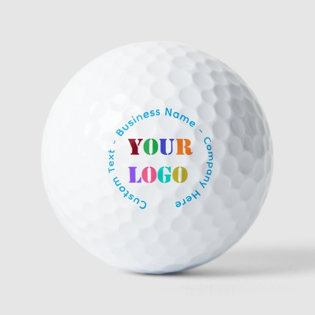 Custom Company Logo and Text Stamps Golf Balls (Front)
