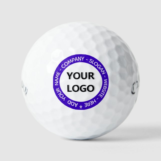 Custom Company Logo and Text Stamps Golf Balls (Front)