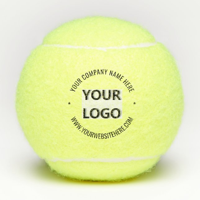 Custom Company Logo and Text Tennis Balls Template (Front)