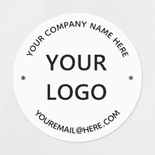 Custom Company Logo and Text Your Business Labels