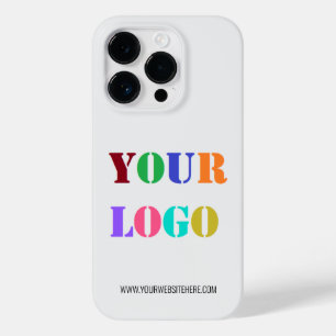 Custom Company Logo and Text Your Colours Business Case-Mate iPhone 14 Pro Case