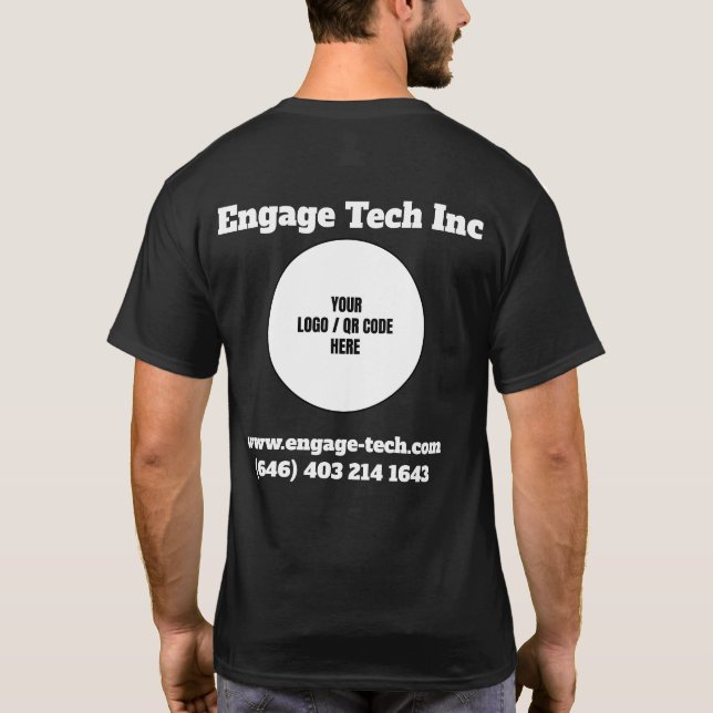 Custom Company Logo Attire (front & back design) T-Shirt (Back)
