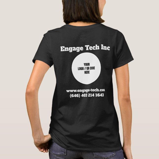 Custom Company Logo Attire (front & back design) T-Shirt (Back)