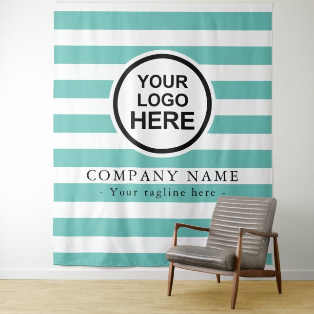Custom Company Logo Backdrop For Events Tapestry (In Situ)