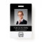 Custom Company Logo Bar Code Employee Photo Black