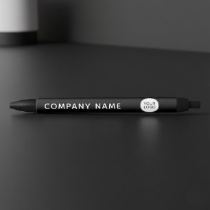 Custom Company Logo Black Pen Modern Minimalist