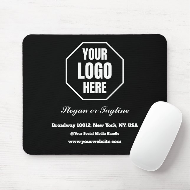 Custom Company Logo Branded Corporate Promotional  Mouse Mat (With Mouse)