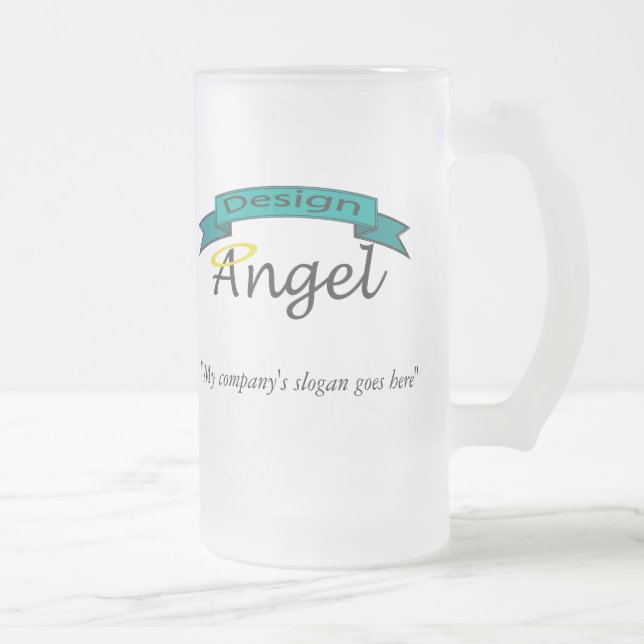 Custom Company Logo Branded Frosted Mugs (Right)