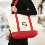 Custom Company Logo Branded Promotional Red Tote Bag<br><div class="desc">Easily personalize this trendy tote bag with your own business logo and promotional information. Custom branded tote bags are great as corporate gifts for employees,  customers,  and clients. They can also be used to promote your business brand at exhibitions,  conferences or as trade show giveaways. No minimum order quantity.</div>