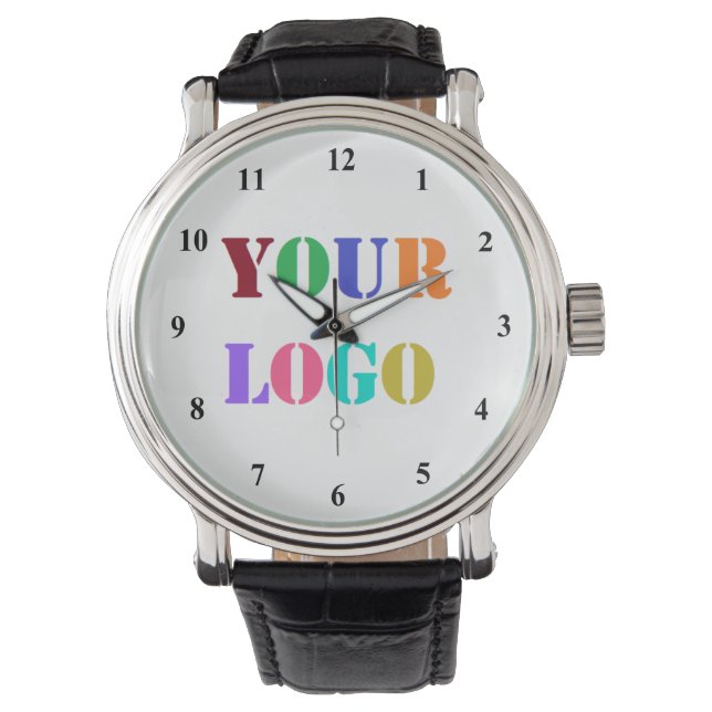 Custom Company Logo Branded Watch Example (Front)