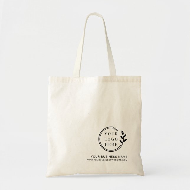 Custom Company Logo Budget Business Custom Cotton Tote Bag (Front)