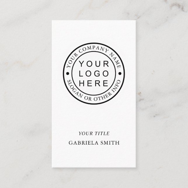 Custom Company Logo Business Card (Front)