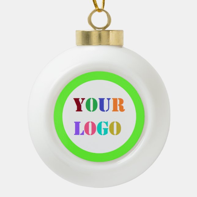 Custom Company Logo Business Christmas Ornament (Front)