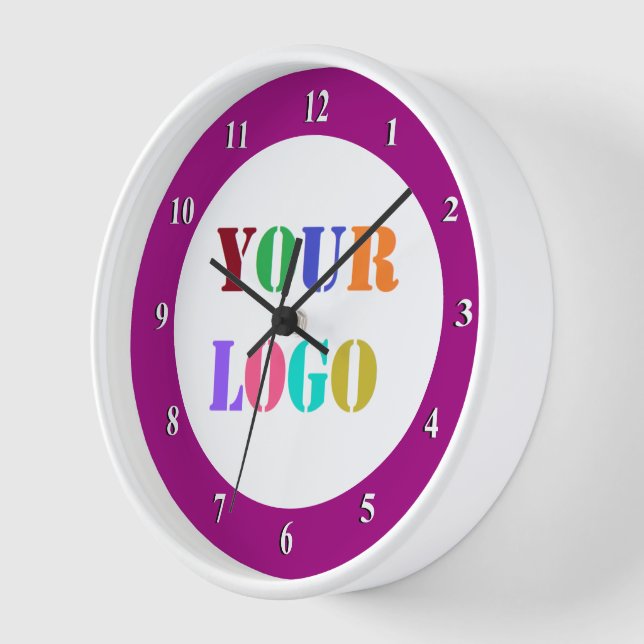 Custom Company Logo Business Clock - Choose Colour (Angle)