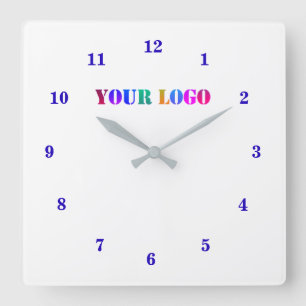 Custom Company Logo Business Clock - Choose Colour