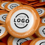 Custom Company Logo Business Corporate Branded 6 Cm Round Badge<br><div class="desc">Create your own custom pinback button pin with your company logo and personalised brand message or contact info. This is a promotional giveaway button for marketing your business on trade shows, conferences, and other company events. You can easily change the background colour to match your corporate colours. No minimum order...</div>