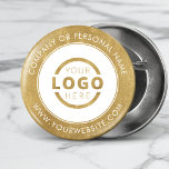 Custom Company Logo Business Corporate Marketing 6 Cm Round Badge<br><div class="desc">Create your own custom pinback button pin with your company logo and personalised brand message or contact info. This is a promotional giveaway button for marketing your business on trade shows, conferences, and other company events. You can easily change the background colour to match your corporate colours. No minimum order...</div>